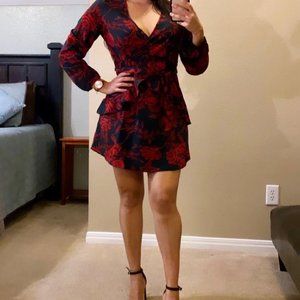 Floral mini cocktail dress